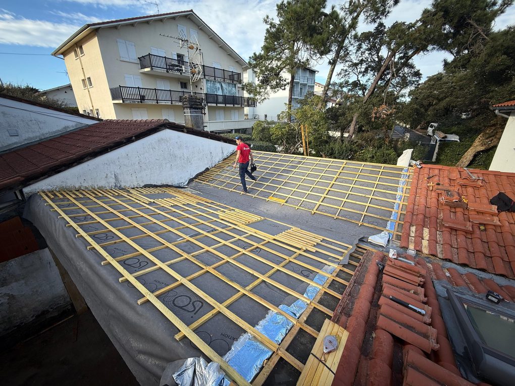 Toiture complète - chantier P&M Charpente Pays Basque